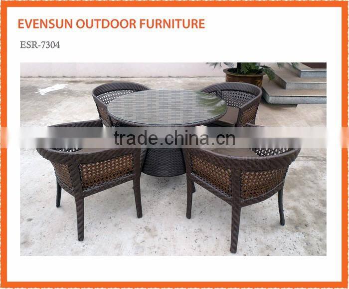Outdoor Resin Wicker Dining Set With Cushions