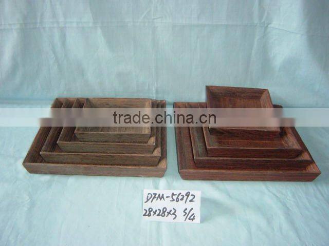 Silver&Golden painted wood serving tray