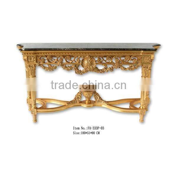 French rococo console table mirror