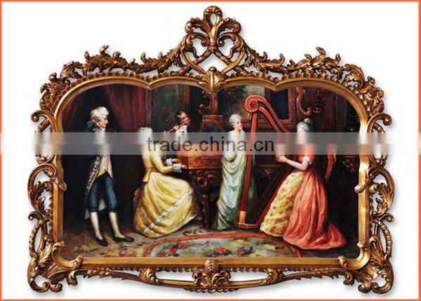 FA-121G-01 Decorative ornate hand-made frame oil painting