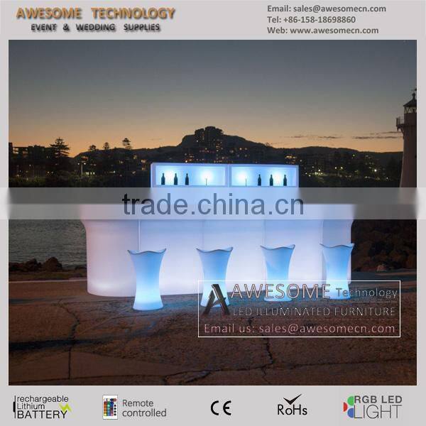 16 colors changing led luminous liquor display shelf