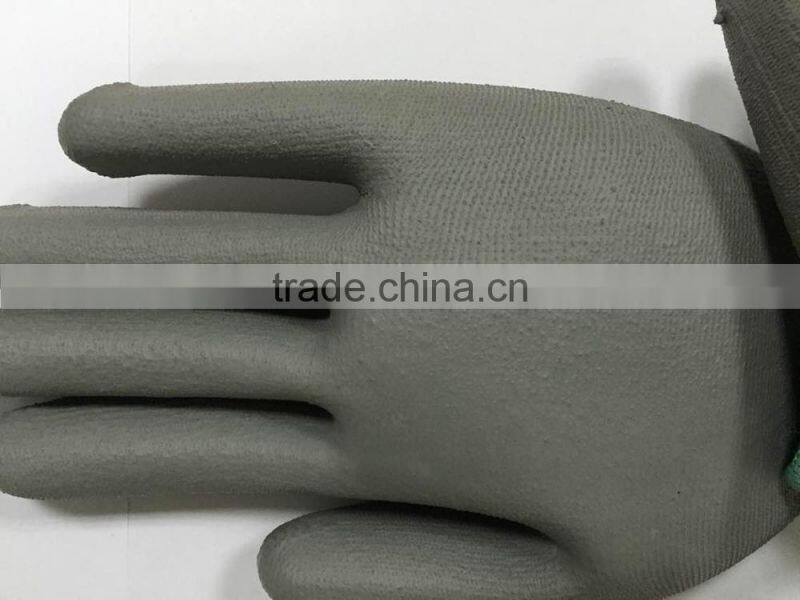 DDSAFETY2016 Hot Sale Pu Glove Grey PU Coated On Palm Nylon With CE Glove