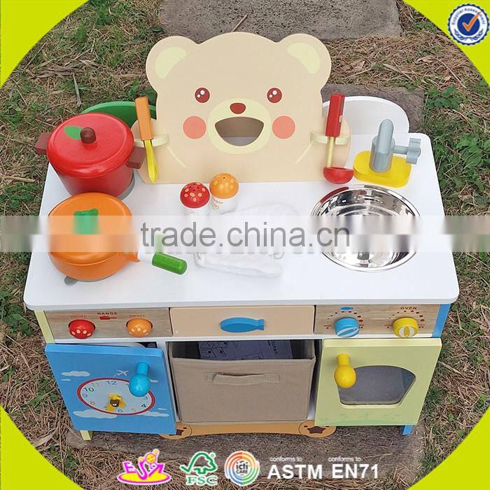 Wholesale hot sale kids wooden microwave oven toy interesting wooden microwave oven toy W10C047