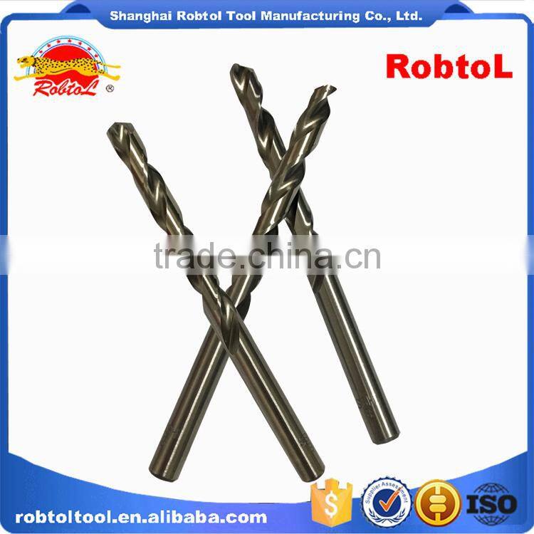 8mm nano titanium coating straight shank Hss Twist Drill Bits Cobalt Fully Ground Bright Finish drilling Metal Forged Alloy