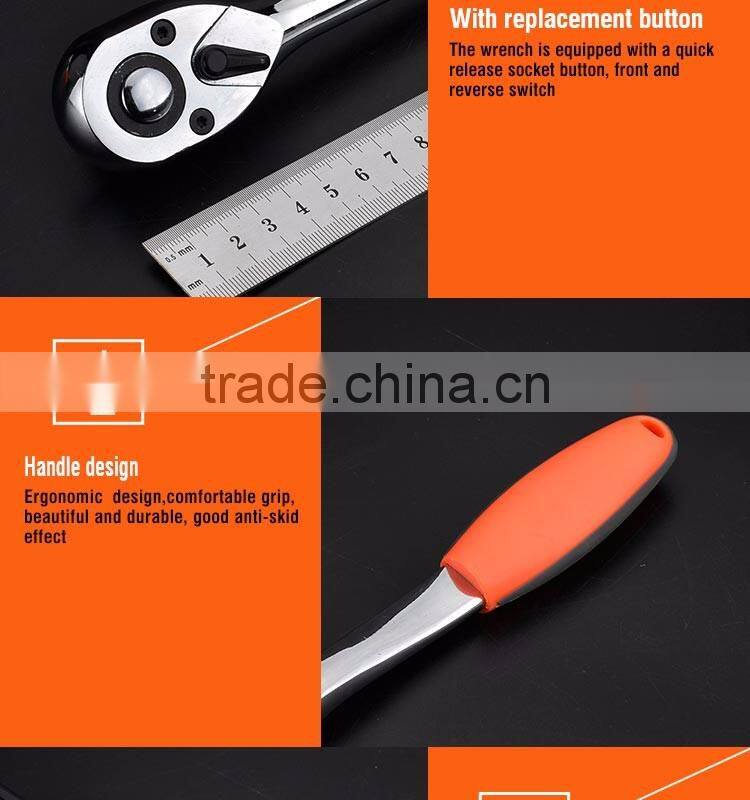 Professional 1/2" Quick Release Ratchet Wrench With Crank Grip Handle