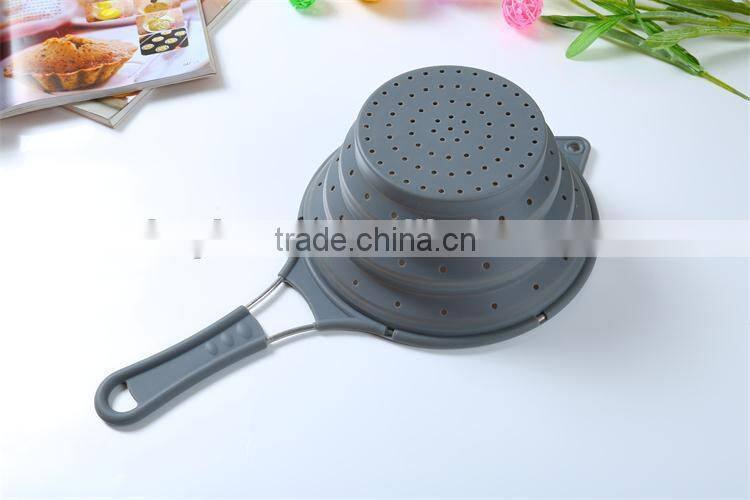 Silicone foldable colander kitchen tools strainers colanders collapsible