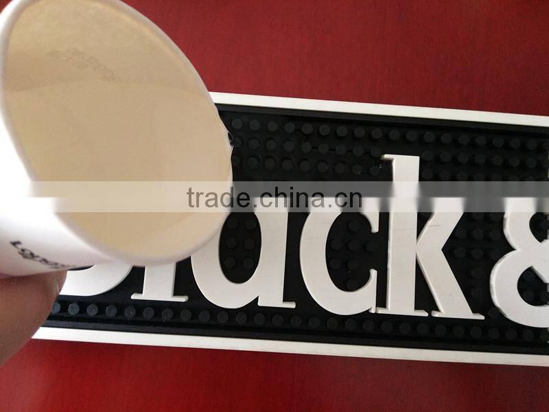 2017 Hot Sell Factory price custom pvc branded bar mat using