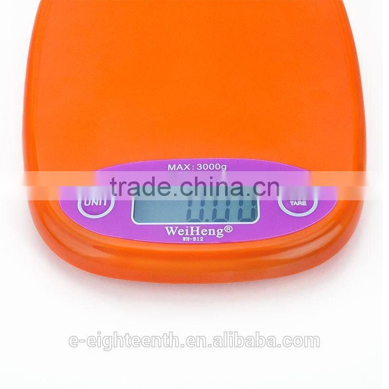 2016 new arrival hot sale 7kg / 1g Digital LCD Electronic Scale Kitchen Balance Weight with bowl