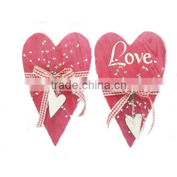 Love peach hot pink berry and bowknot larrge heart shape plaques