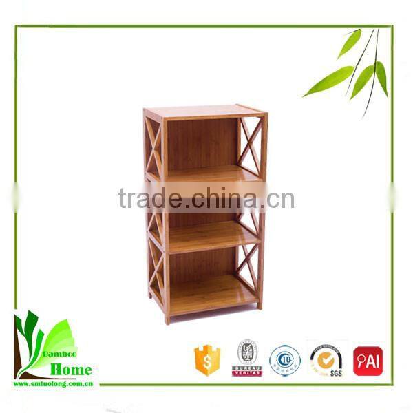 4 Tiers Easily move Bamboo kids book shelf,book shelf wooden