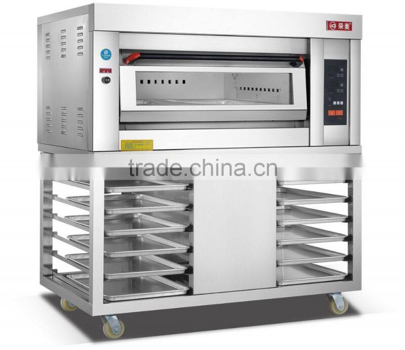 New Design Easy Operation 6 Trays Computer Board Panel Gas Pizza Oven