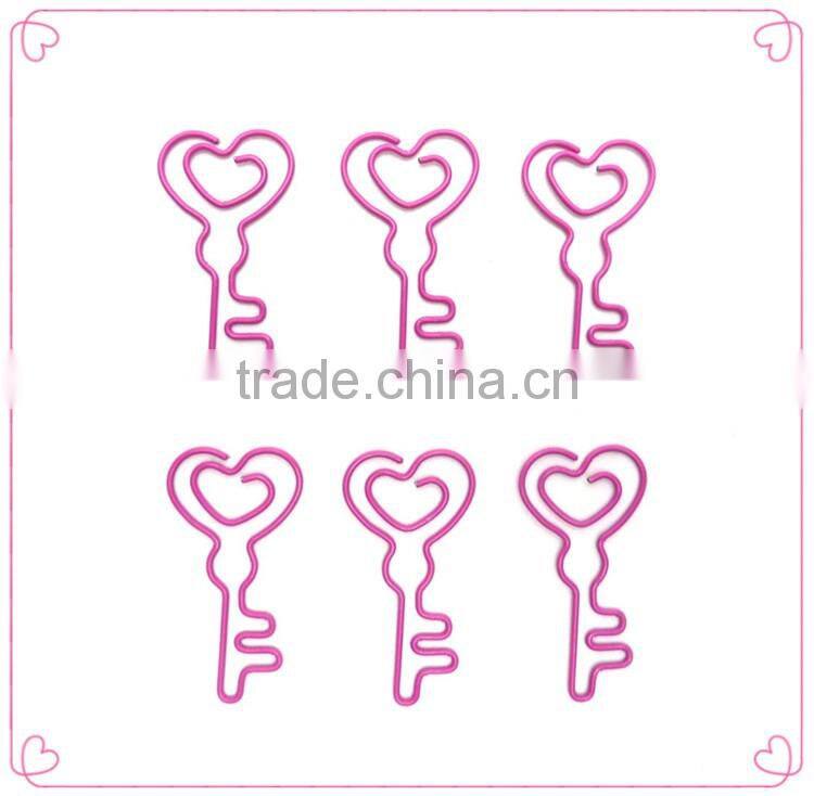 Factory directly assorted colors shapes long metal paper clip gifts