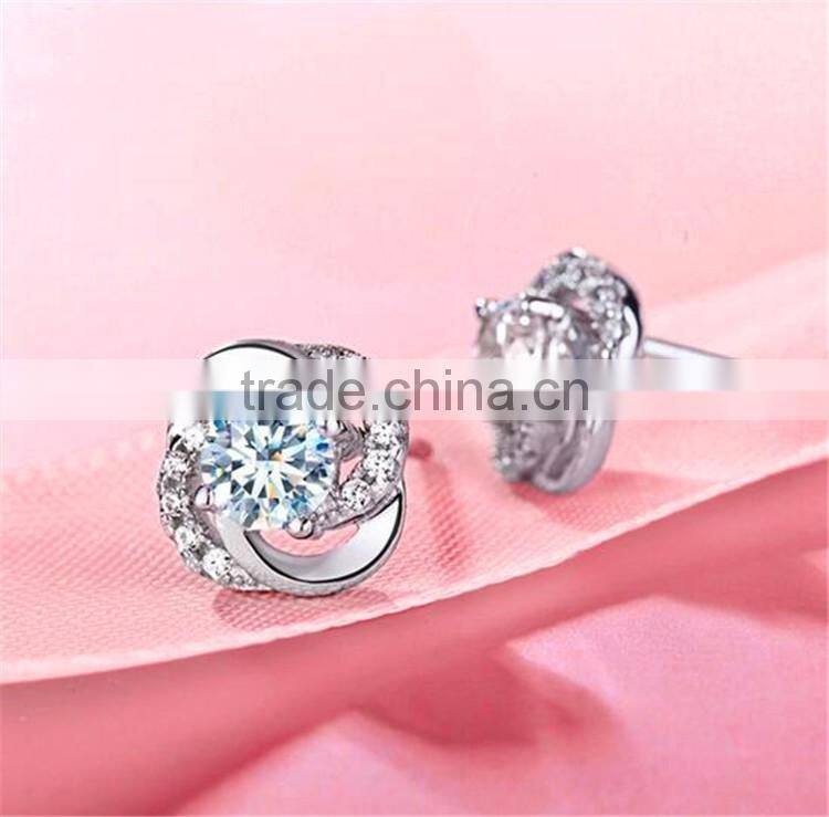 women stud earrings, cheap earrings made in china, hollow out flowers stud earrings