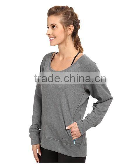 women round collar jumper pullover necklines females solid color fleece sweatshirt