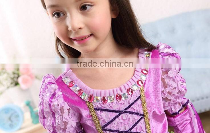 2016 wholesale Christmas gift party wear Princess girl dress up
