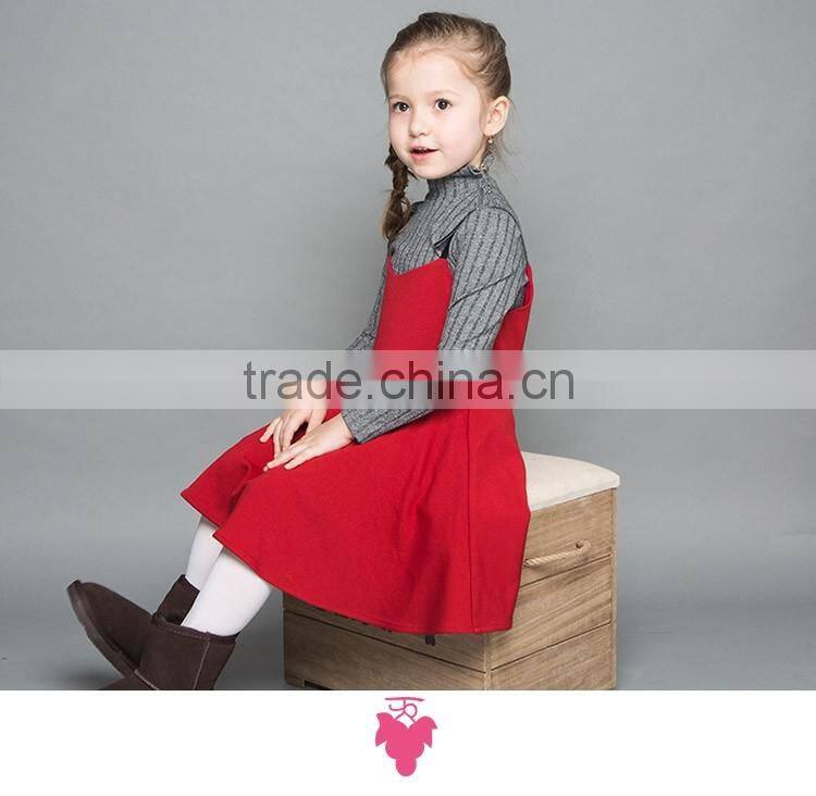 2017 Spring Girls Knnitted T Shirt Kids High Neck Base Shirt Girls Pullover Top