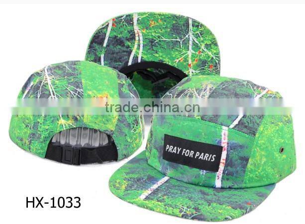 Ostrich leather blank wholesale 5 panel hats faux leather 5 panel hat