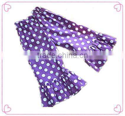 Whole price Kids Cotton Long Ruffle spring Pants With Ruffles Baby Purple Leggings Kids Long Fresh Polka Dots Trousers