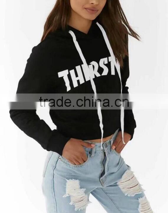 Runwaylover 141 2017 Ladies Fashion Short Style Printed Hoodie