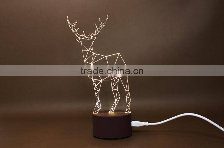 Fashion Glittering Christmas Deer LED Table Lamp