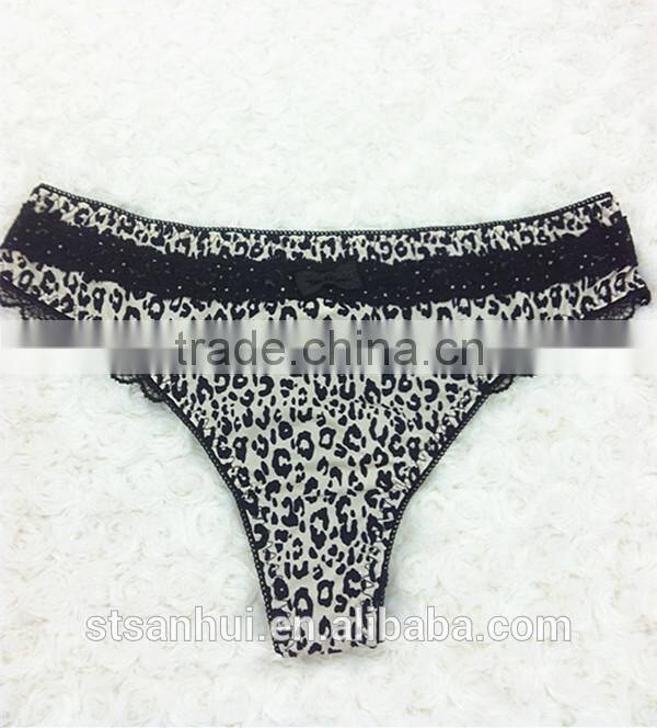lady panty black nylon cotton leopard assorted wholesale price