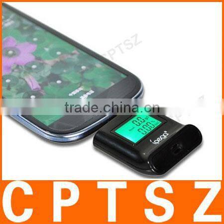 Breath Alcohol Tester with 3-color Backlight with Micro USB Interface, Suit for Samsung, Sony Xperia and other Mobile Phone
