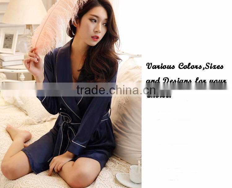 Sleep gown unique sexy girls bathrobe bridal short lady bathrobe