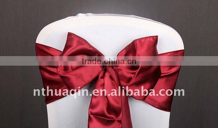 Light blue satin sash for polyester banquet chair cover good market satin sash
