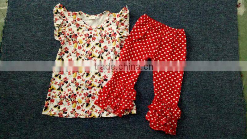 Smocked Children Halloween Raglan Clothing wholesale Girls Fall Boutique Outfits Ruffle Icing Pants For Children