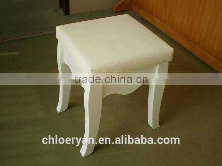 Factory supply modern design white fitting room stool