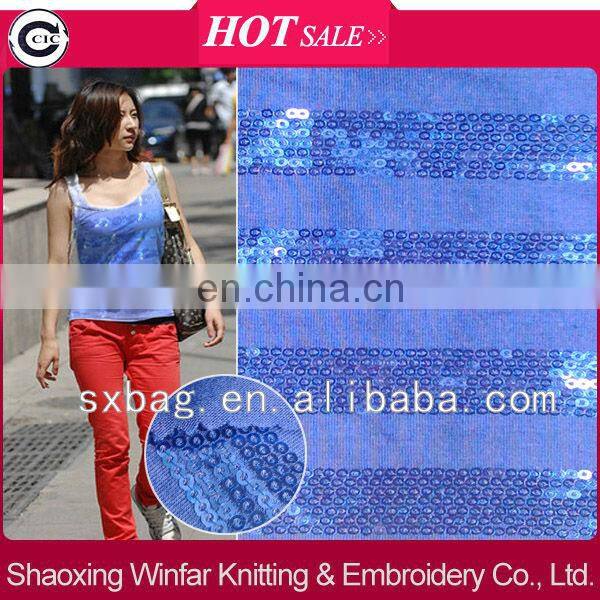 sequins spangle knitting embroidery design ladies fabric for garment