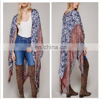 Fashion Hot Style Fringes Printed Tassels Caftan Ladies Kimono