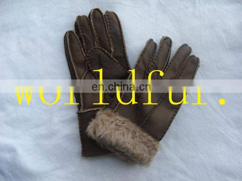 BY-S-G127 Double Face Sheepskin Gloves with perfect quality