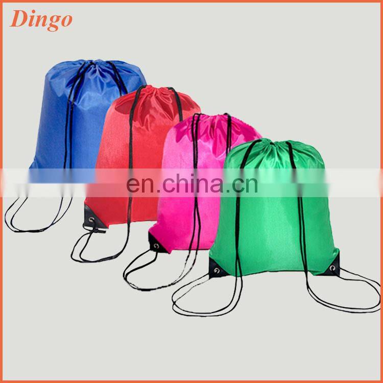 fashion eco friendly updated black polyester drawstring bag