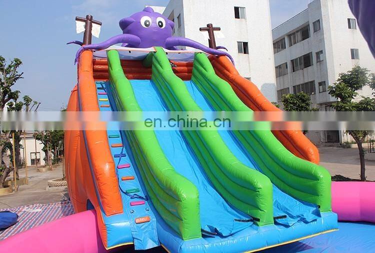 Commercial Inflatable water park 2 in 1 Big party used swimming pool slide