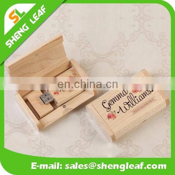 OEM Wooden USB Flash Drive with customized logo