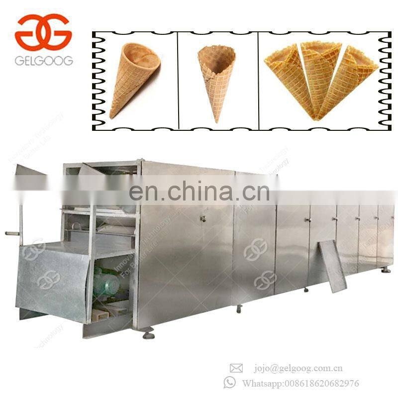 Trade Assurance Commercial Sugar Cone Baking Production Line Price Snow Ice Cream Cone Machine For Sale