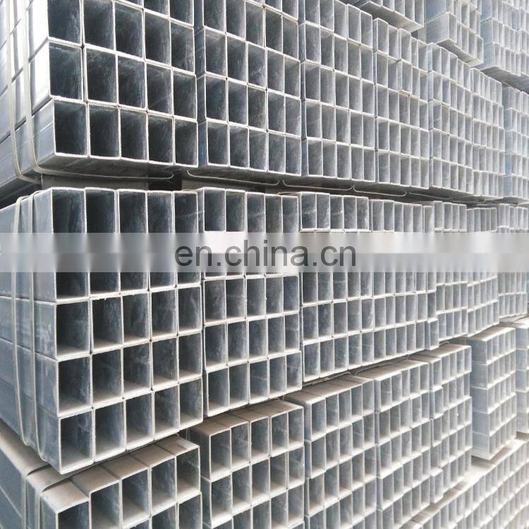 custom-made galvanized square pipe, gi steel square and rectangular tube en10219, erw structural square steel tube