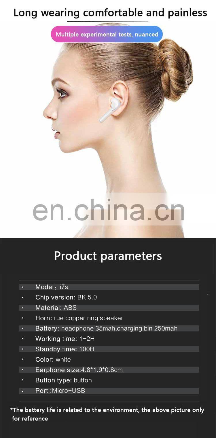 New arrivals 2021 amazon earphones bt wireless tws i7s/i9s/i11