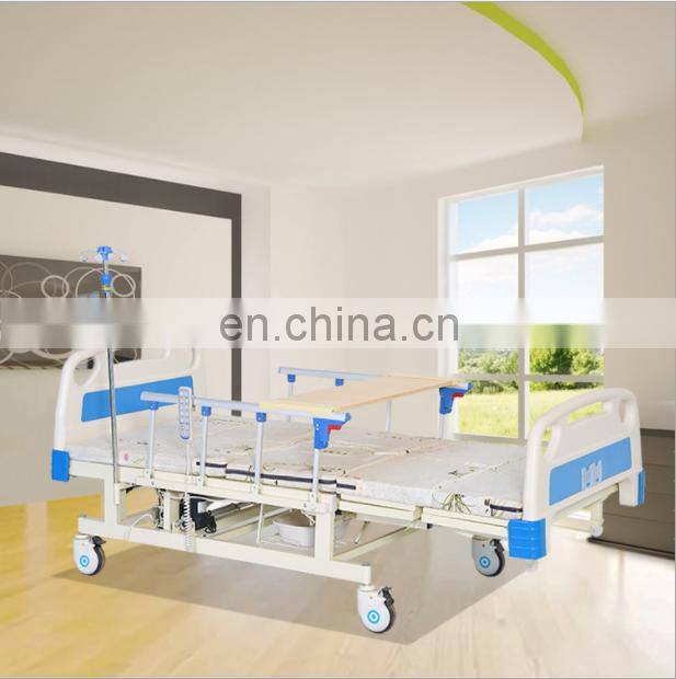Medical bed with the function of back up and leg down with roller household bed
