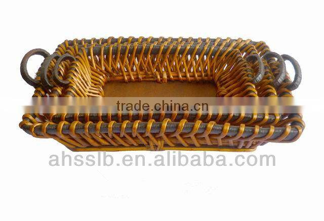 2013 new style wholesale cheap boat shaped willow/wicker storage plate