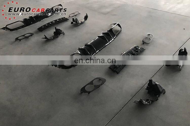 2019 W205 C43 diffuser for C-class W205 sport 2014-2019 to C43 sedan style diffuser with oval exhaust tip for W205 diffuser