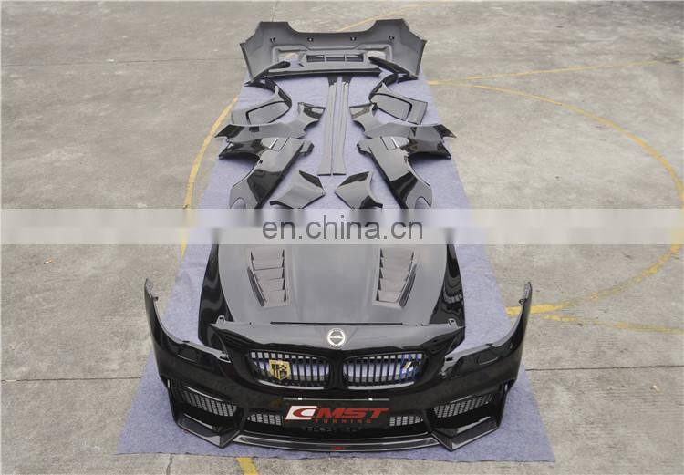Widebody kit for BMW 5 series F10 F18 CMST style front bumper rear bumper wide flare side skirts trunk spoiler fenders facelift