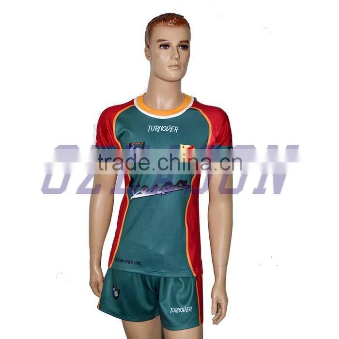 High quality custom design rugby ball jersey made in china