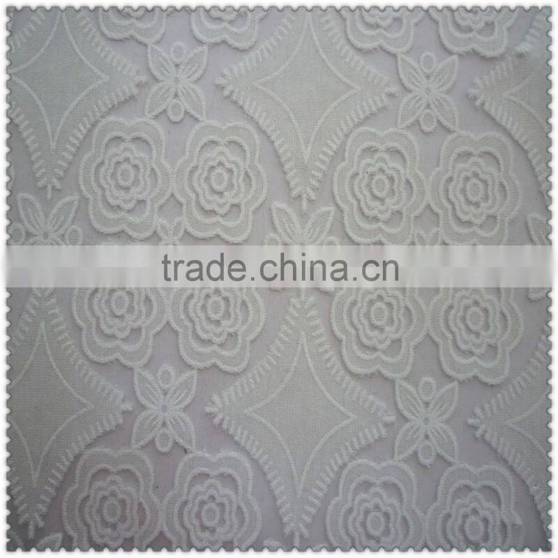 Burn out lace fabric