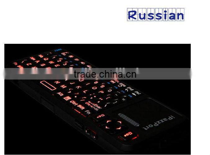 iPazzPort portable 2.4G mini wireless keyboard with touch pad russian keyboard for laptop