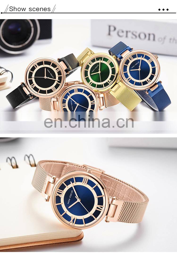 MINI FOCUS MF0234L Watch Wholesale Simple Analog Quartz Business Charm Stainless Steel Hand Ladies Watches
