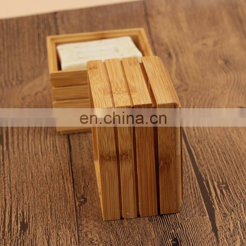 Wooden Natural Bamboo Soap box Dish Tray Soap Plate Box Container Soap Storage Box