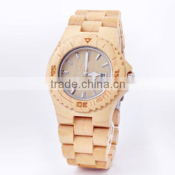 2015 High Quality Luxury Vogue Digital Wooden Watch