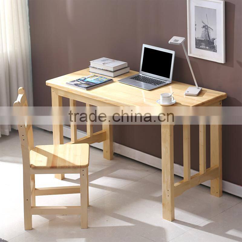 Modern 100% Solid Wood Pine Wood Table and Chair